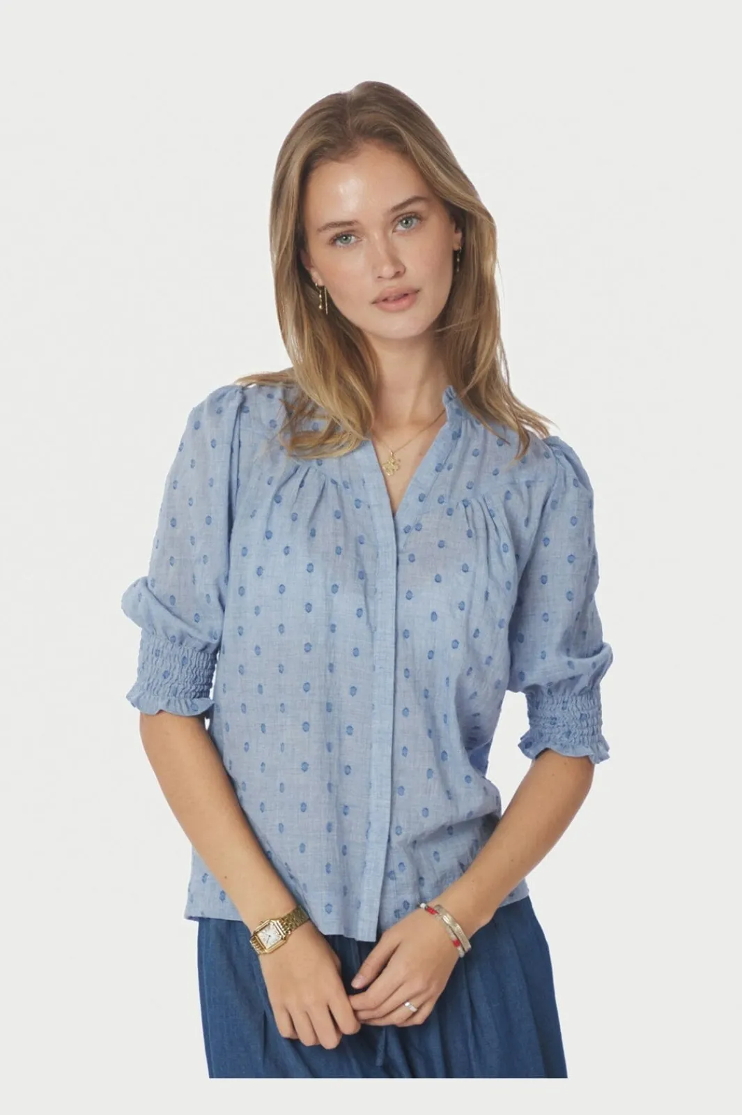 Neo Noir Nndiana Dobby S Blouse 167750 | Blusar & Skjortor