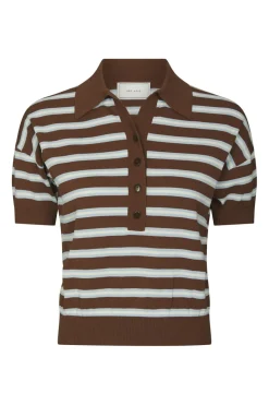Neo Noir Nnemira Knit Polo Top 168576 | Sticka