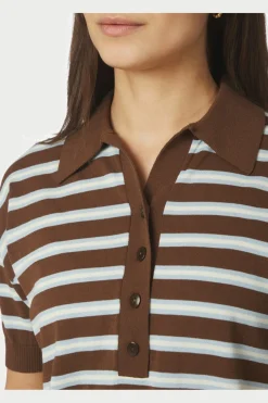 Neo Noir Nnemira Knit Polo Top 168576 | Sticka