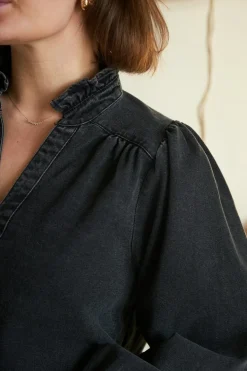 Neo Noir Nnemmeline Denim Blouse 164434 | Blusar & Skjortor
