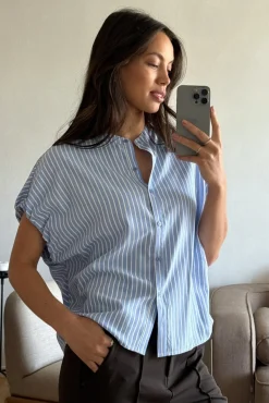 Neo Noir Nnenglana Stripe Blouse 166460 | Blusar & Skjortor