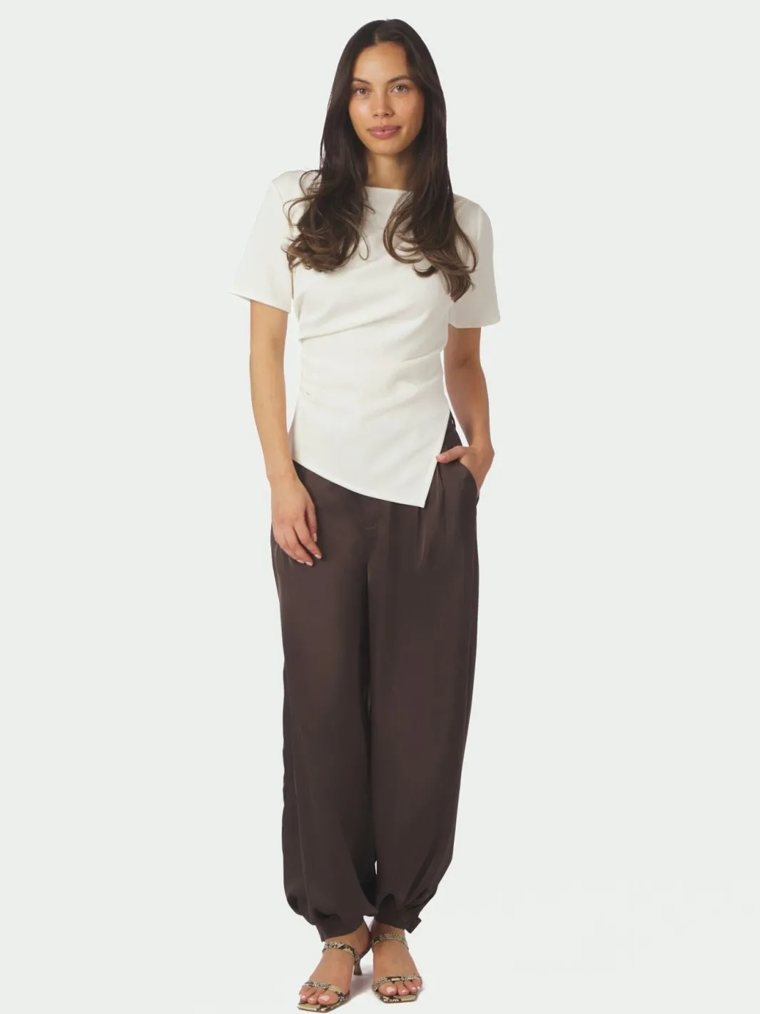 Neo Noir Nnfayla Drapy Satin Balloon Pants 167418 | Jeans, Leggings & Byxor