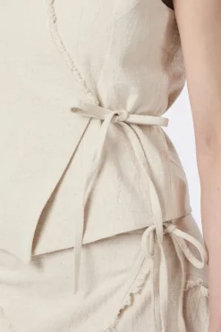 Nnfilora Ramie Wrap Waistcoat 166243