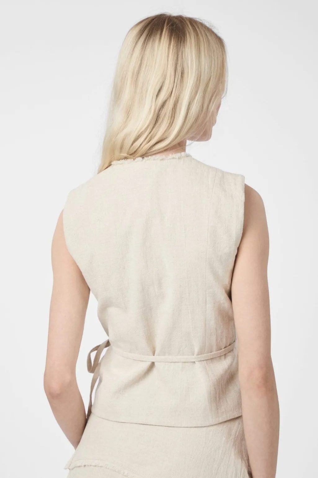 Nnfilora Ramie Wrap Waistcoat 166243