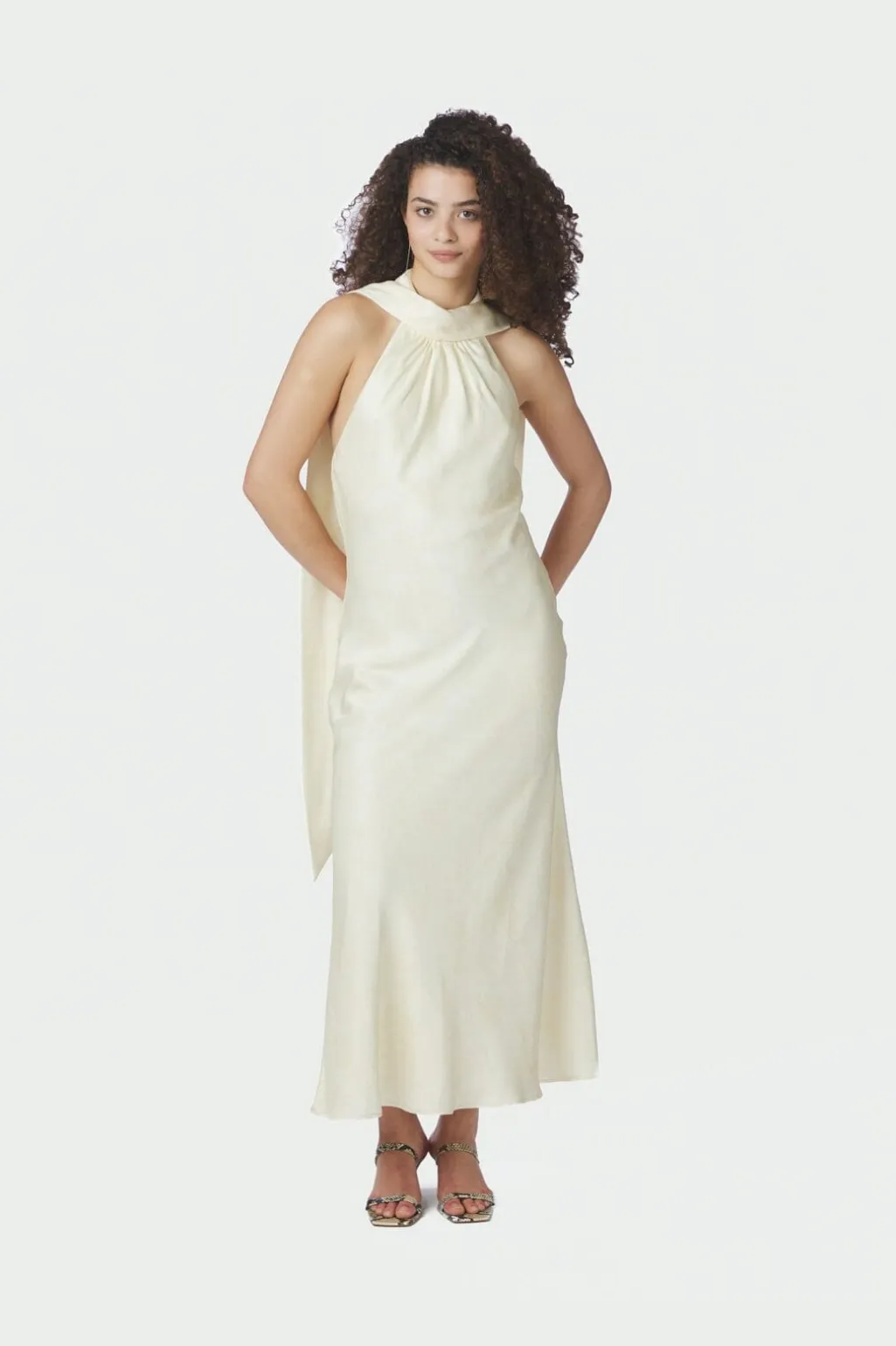 Nnfiona Pattern Satin Dress 168367