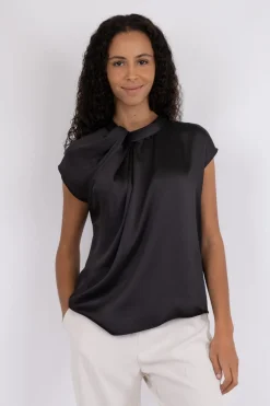 Neo Noir Nnfleur Drapy Satin Blouse | Blusar & Skjortor