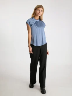 Neo Noir Nnfleur Drapy Satin Blouse | T-Shirts & Toppar