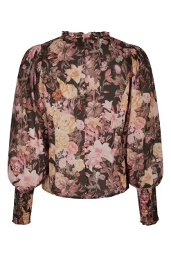 Neo Noir Nngilda Big Flower Blouse 166925 | Blusar & Skjortor