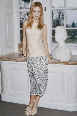 Neo Noir Nngilla Flower Sequins Skirt 167537 | Kjolar