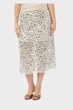 Neo Noir Nngilla Flower Sequins Skirt 167537 | Kjolar