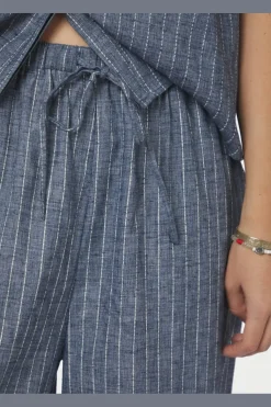 Nnheifa Emb Stripe Pants 168372