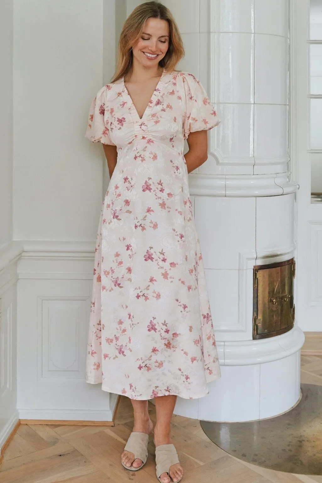 Nnillana Sateen Print Dress 168215