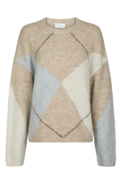 Nninga Check Fluff Knit Blouse 165205