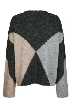 Neo Noir Nninga Check Fluff Knit Blouse 165205 | Blusar & Skjortor|Sticka