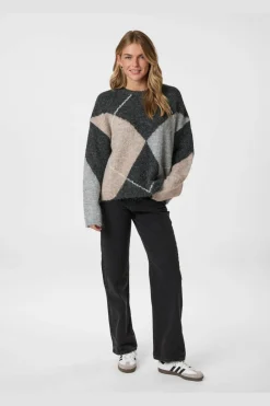 Neo Noir Nninga Check Fluff Knit Blouse 165205 | Blusar & Skjortor|Sticka