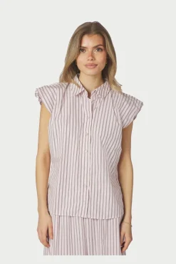 Neo Noir Nnisella Double Stripe Top 169051 | Blusar & Skjortor