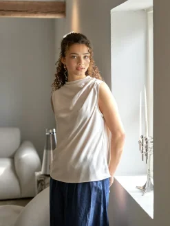 Neo Noir Nnisola Drapy Satin Top 167873 | T-Shirts & Toppar