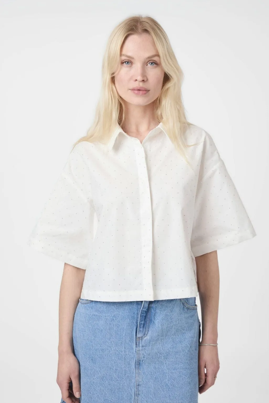 Nnjasie Poplin Stone Shirt 165711