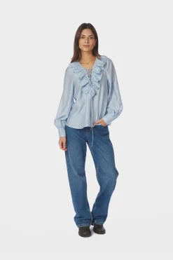 Neo Noir Nnkatarina Crepe Ruffle Blouse 166497 | Blusar & Skjortor