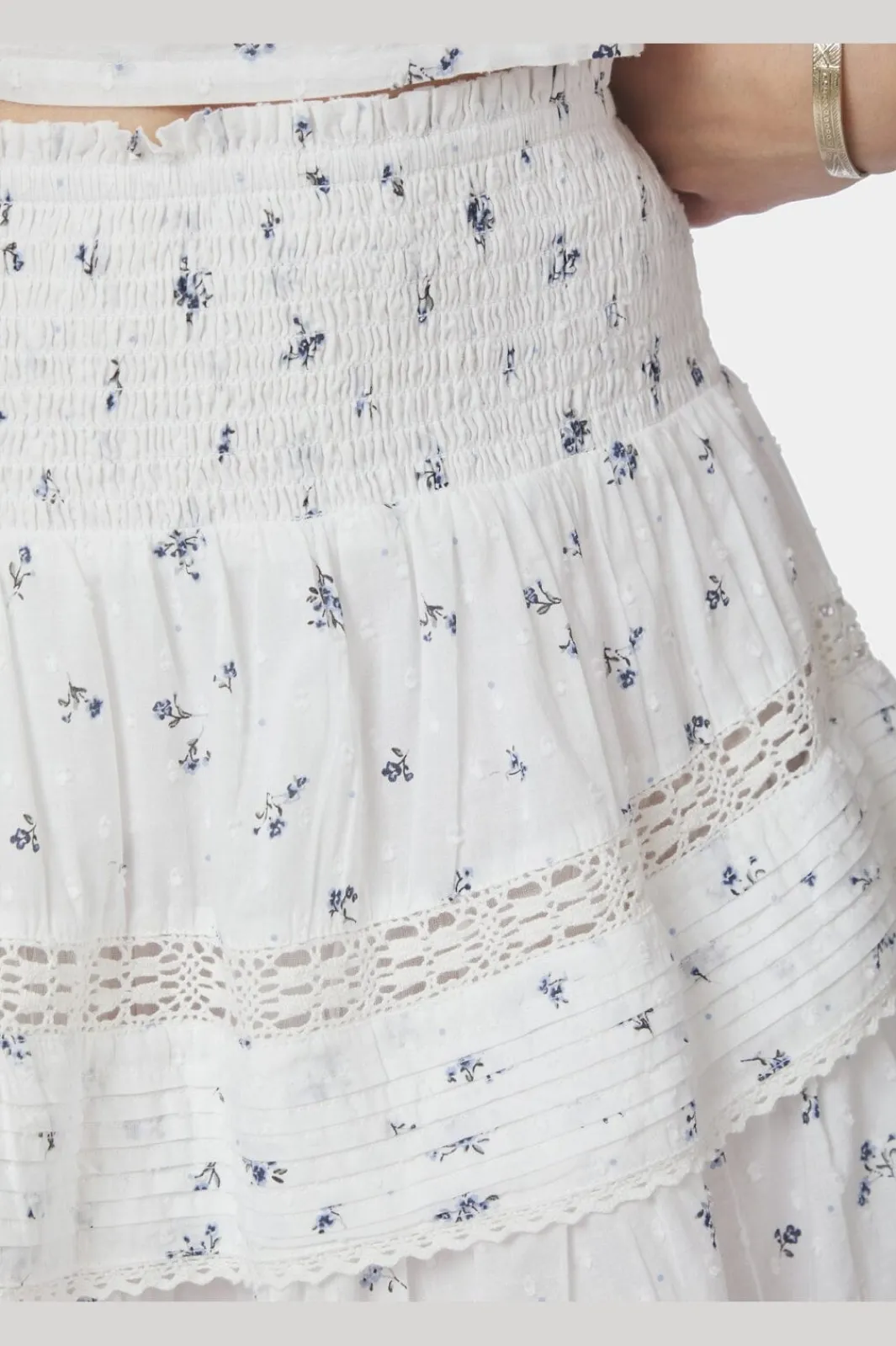 Neo Noir Nnkenia Flower Dobby Skirt 166046 | Set|Kjolar