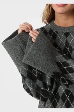 Nnkick Check Knit Blouse 165204
