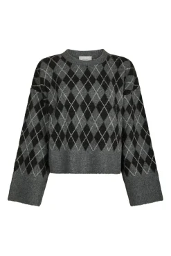 Nnkick Check Knit Blouse 165204