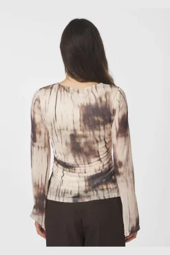Neo Noir Nnlenida Faded Mesh Blouse 167053 | Blusar & Skjortor