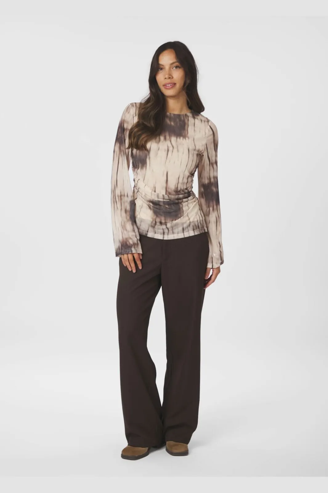 Neo Noir Nnlenida Faded Mesh Blouse 167053 | Blusar & Skjortor