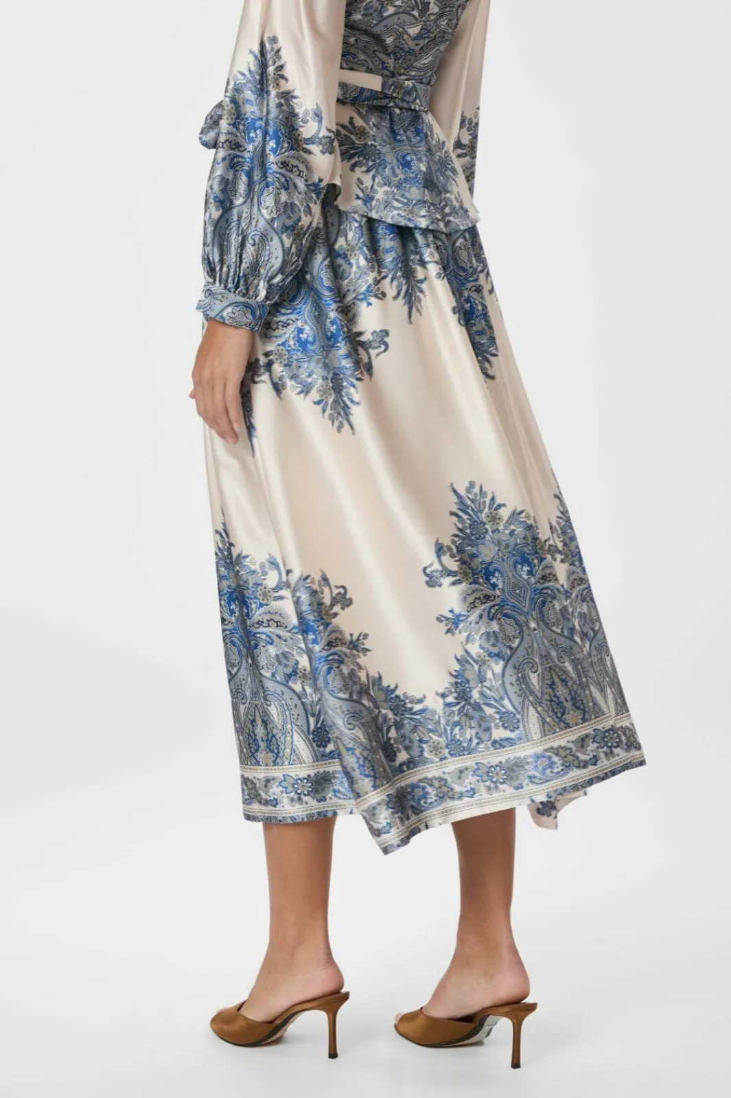 Neo Noir Nnlenni Paisley Border Skirt 166205 | Kjolar