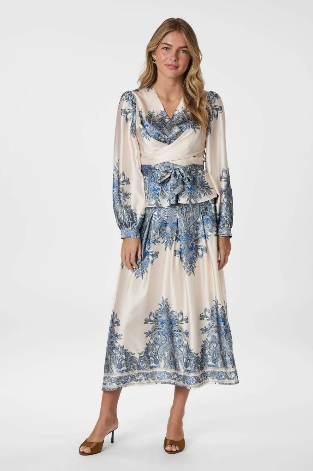Neo Noir Nnlenni Paisley Border Skirt 166205 | Kjolar