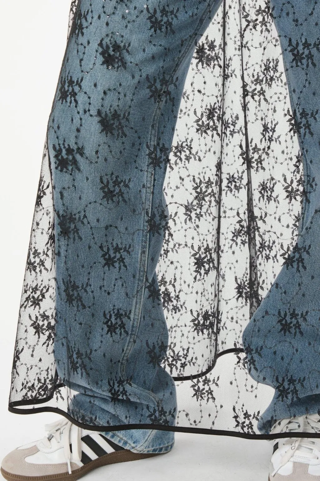 Nnloreta Lace Sequins Skirt 164611