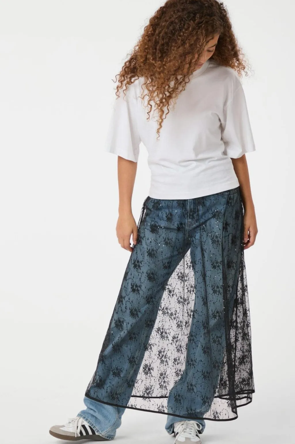 Nnloreta Lace Sequins Skirt 164611