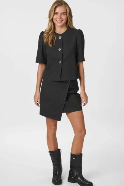 Neo Noir Nnmarisi Herringbone Skirt 165687 | Set|Kjolar