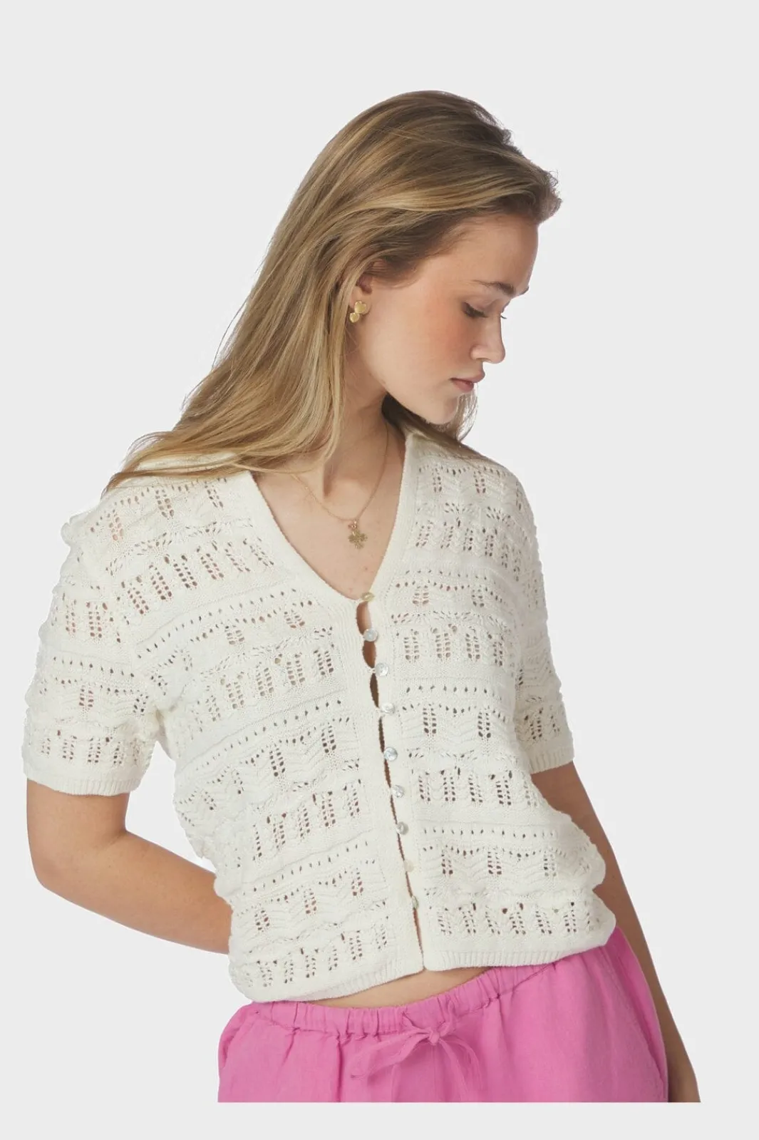 Neo Noir Nnmarisini Stitch Polo Knit Top 165940 | Sticka