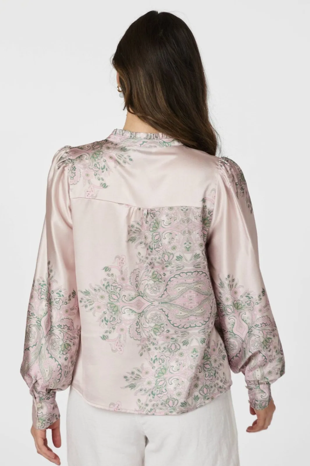 Neo Noir Nnmassima Paisley Border Blouse 160960 | Blusar & Skjortor