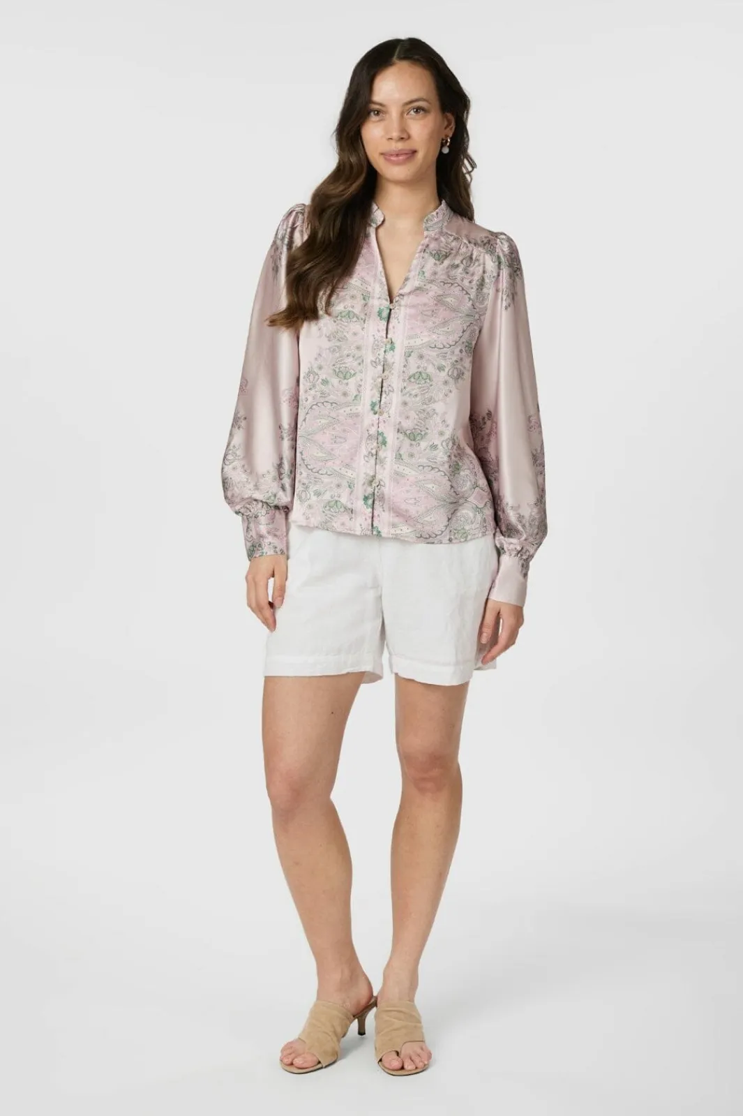 Neo Noir Nnmassima Paisley Border Blouse 160960 | Blusar & Skjortor