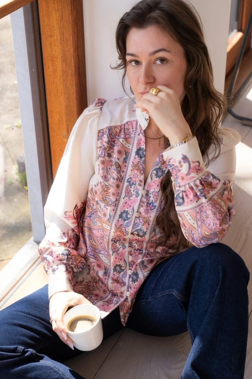 Neo Noir Nnmassima Paisley Border Blouse | Blusar & Skjortor