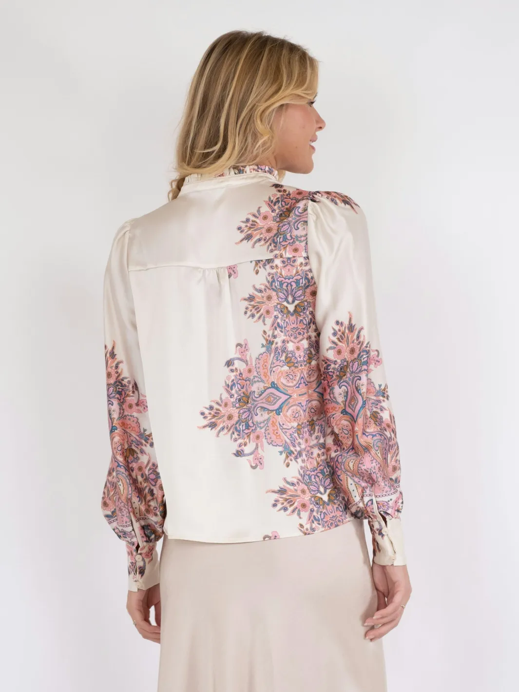 Neo Noir Nnmassima Paisley Border Blouse | Blusar & Skjortor