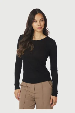Neo Noir Nnnella Fine Rib Blouse 167271 | Blusar & Skjortor