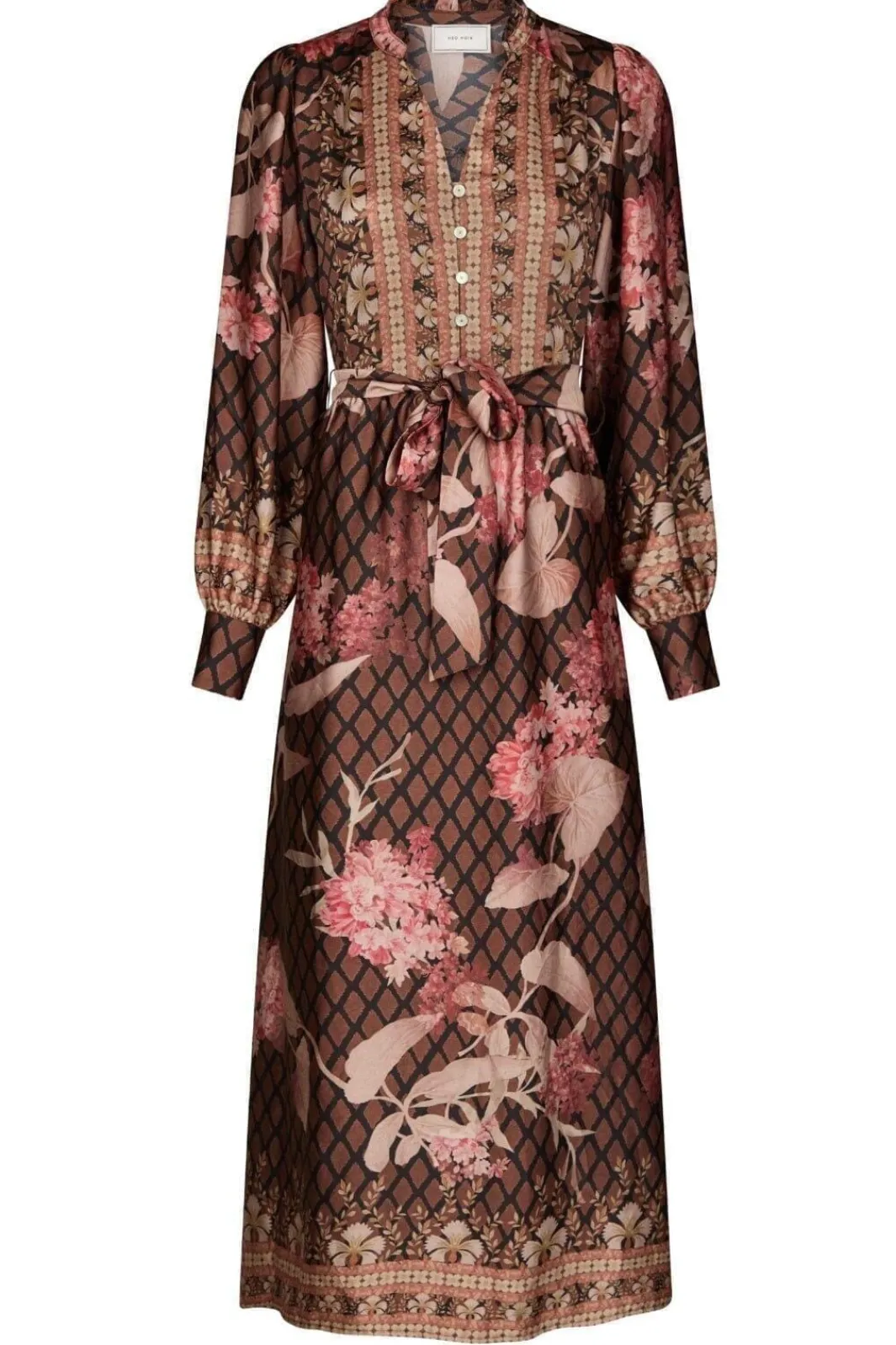 Neo Noir Nnnova Botanical Border Dress 167258 | Klänningar