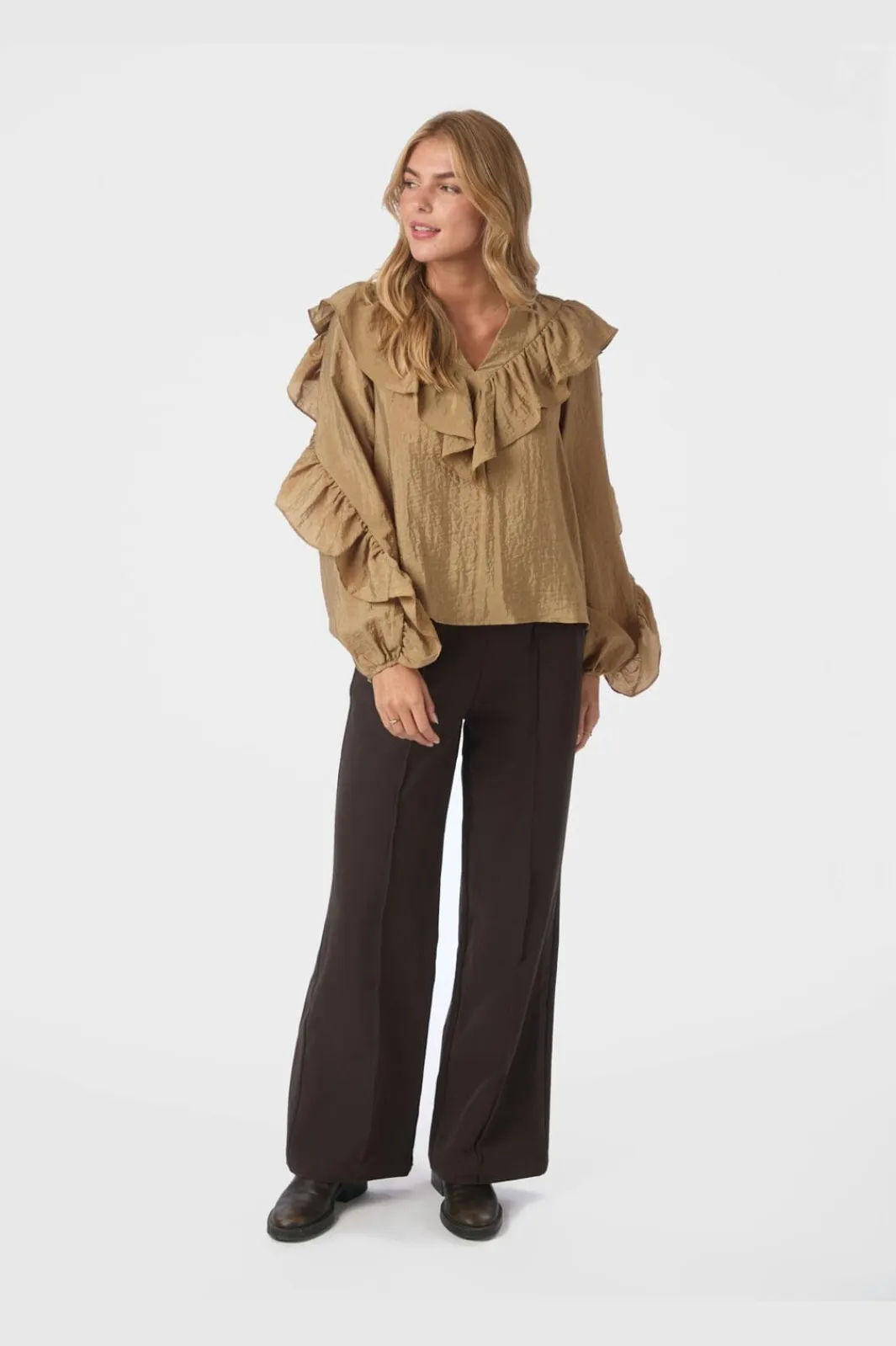 Neo Noir Nnnula Flounce Crisp Blouse 167525 | Blusar & Skjortor