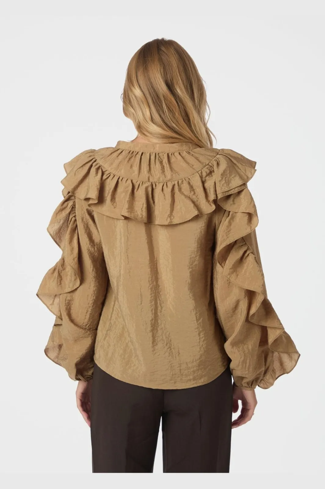 Neo Noir Nnnula Flounce Crisp Blouse 167525 | Blusar & Skjortor