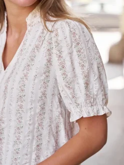 Nnodesa Floral Stripe Blouse 168816