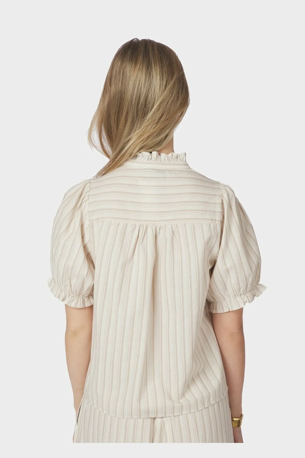 Neo Noir Nnodesa Linen Stripe Blouse 169338 | Blusar & Skjortor