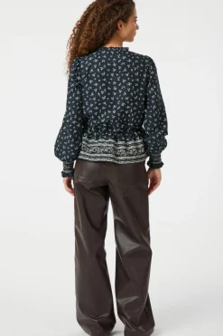 Neo Noir Nnora Mini Border Blouse 164597 | Blusar & Skjortor