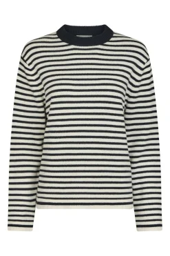 Neo Noir Nnrivi Stripe Knit Sweater 164957 | Sticka