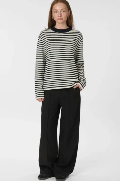 Neo Noir Nnrivi Stripe Knit Sweater 164957 | Sticka
