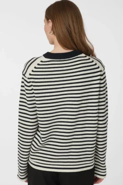 Neo Noir Nnrivi Stripe Knit Sweater 164957 | Sticka