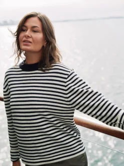 Neo Noir Nnrivi Stripe Knit Sweater 164957 | Sticka