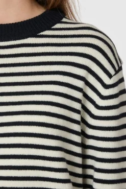 Neo Noir Nnrivi Stripe Knit Sweater 164957 | Sticka